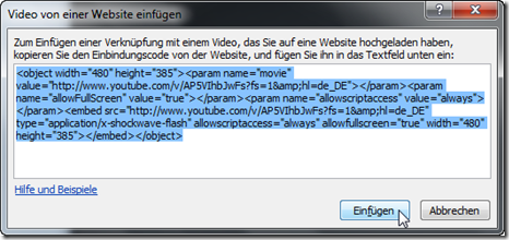youtube video in powerpoint