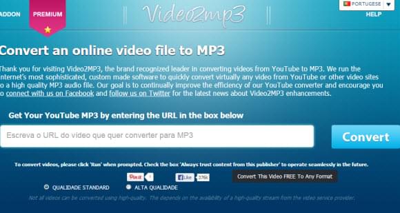 Conversor Grátis de YouTube para MP3 – converte facilmente