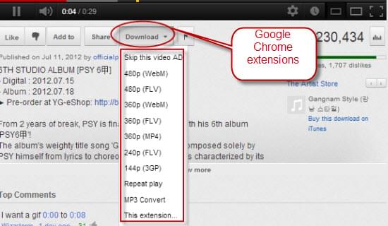 download video from website chrome